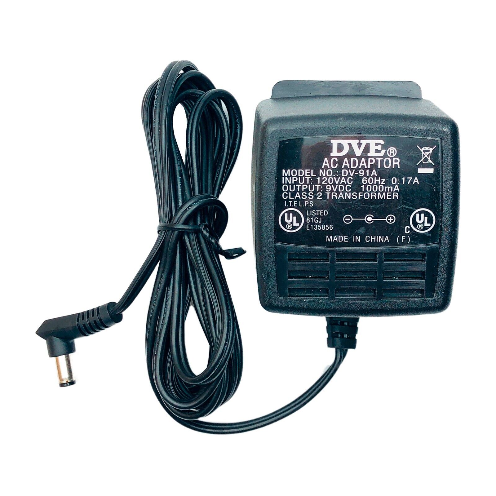 New & Reliable Quality DVE DV-91A 9V 1000mA (1A) AC DC Power Supply Adapter Description New & Reliable Quality DVE DV-91A 9V 1000mA (1A) AC DC Power Supply Adapter Description